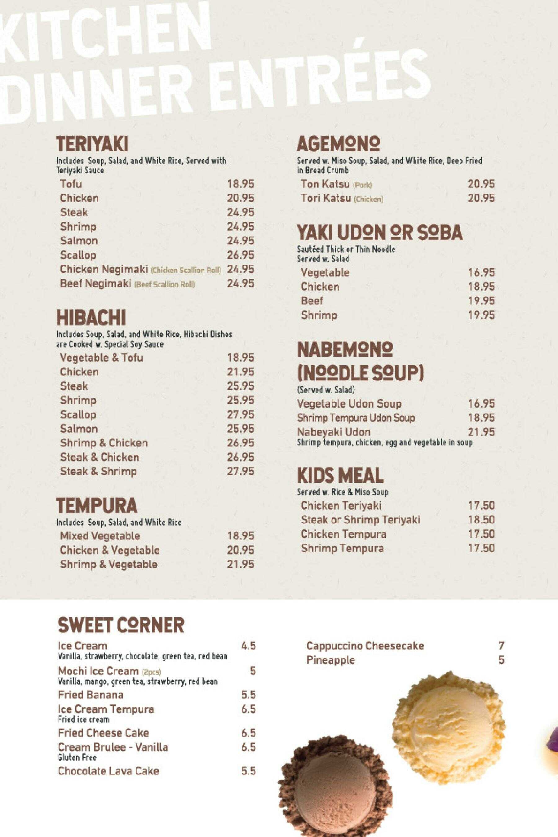 Take-out printed menu, page 5
