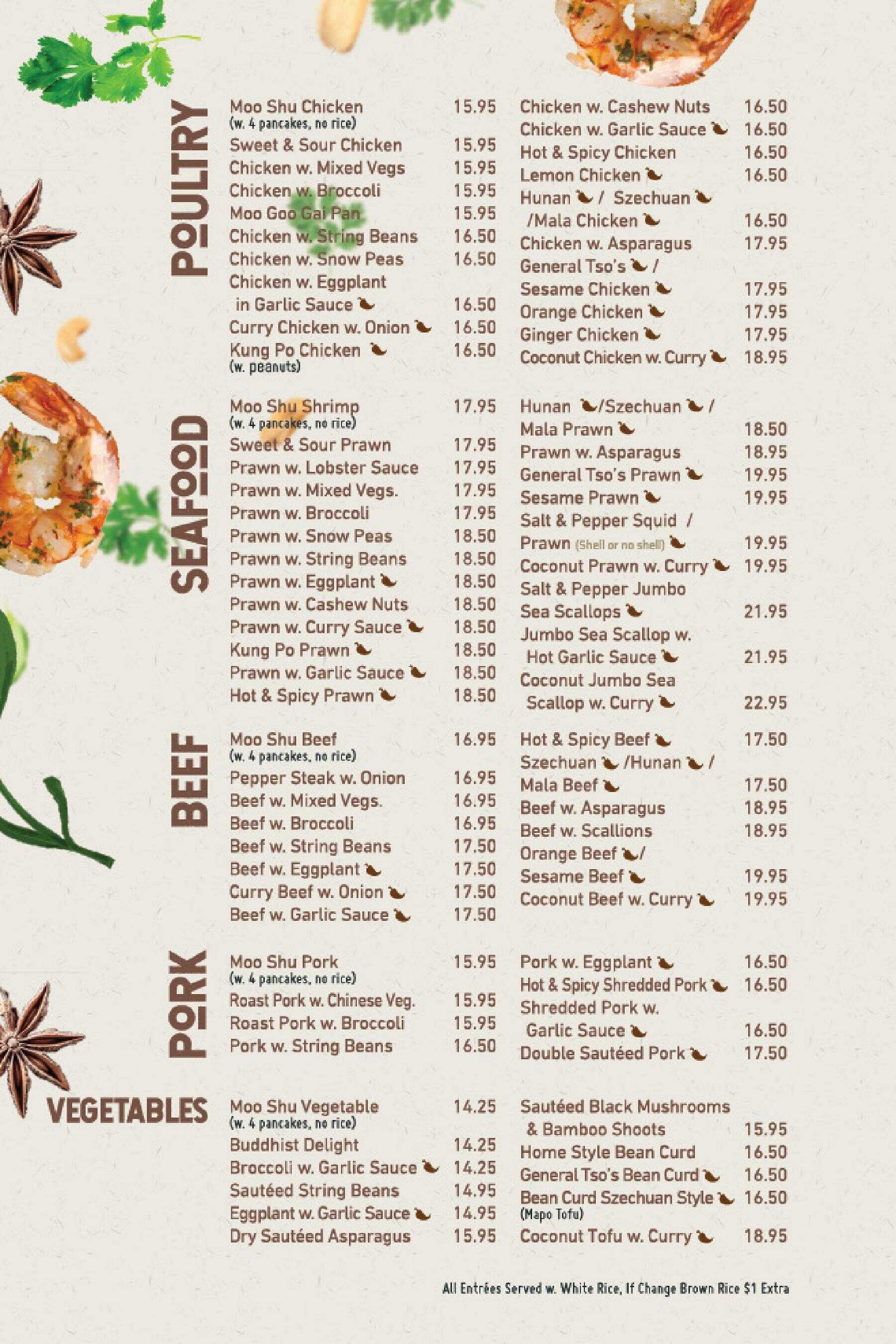 Take-out printed menu, page 7
